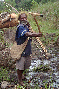 Local man with axe